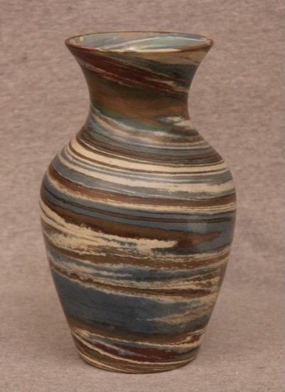 Desert Sands Swirl Glaze Art Pottery Vase