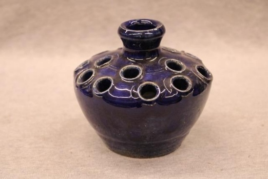 Blue glazed Flower Frog