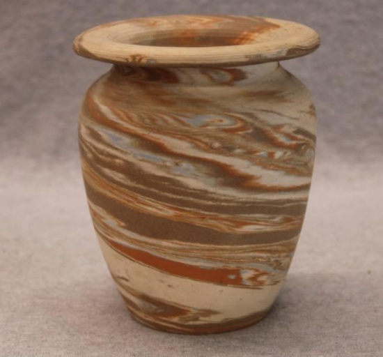 Desert Sands Swirl Glaze Art Pottery Vase - 5"