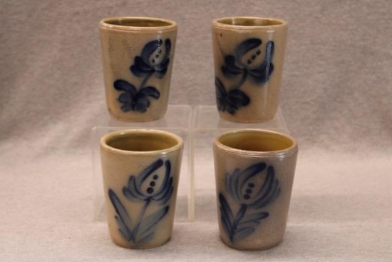 4 Beaumont Pottery Tumblers