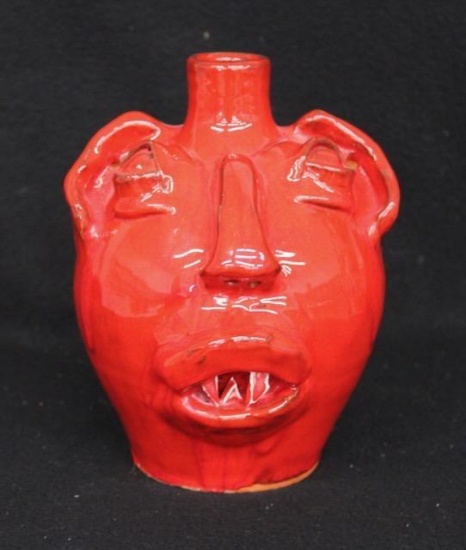 Folk Art Face Jug