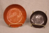 Pair of Glazed Redware Plates