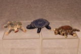 3 Miniature Folk Art Turtles