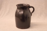 Redware Pitcher with Rich Manganese Glaze