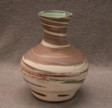 Desert Sands Swirl Glaze Art Pottery Vase -8