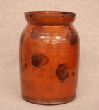 Southern Redware Jar with Manganese Decoration