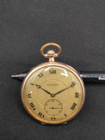 Hallmark Watch Co 21 jewel gold filled pocket watch 25yr case