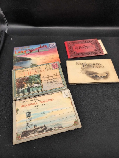 Early Tourist post cards Adirondack Mountains, The Hudson River, Mt McGregor Lake Champlain, Utica
