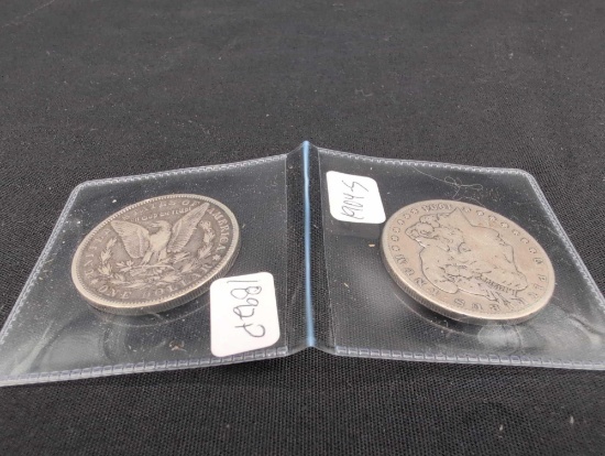 1892 and 1904s Morgan Silver Dollars