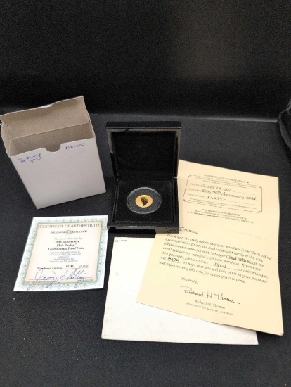 Bradford Exchange Mint 40th Anniversary Elvis Presley Gold Reverse Proof Coin