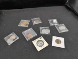 Grouping of 25 10 and 5 cent tokens, Fresno area Bars