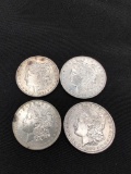 (4) Morgan Silver Dollars Gem BU 1896, 1881o, 1921,1921