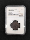 1863 Great Britain 1/2 Penny, NGC AU details Cleaned
