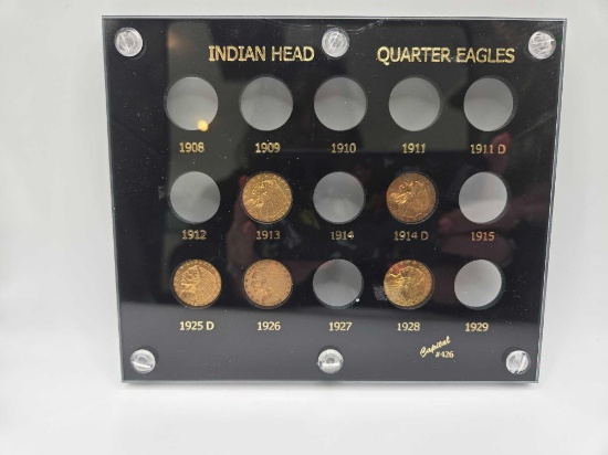 Gold $ 2 1/2 Dollar Indian Head Quarter Eagles