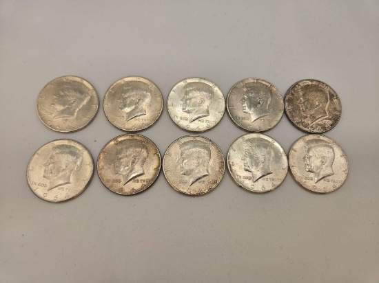 10 Silver Kennedy Halves