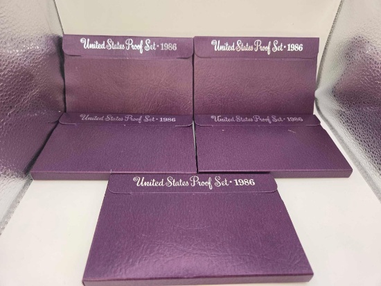 5-1986 US proof sets