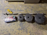 bar, weights and ankle/wrist weights