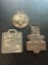 (3) Vintage Watch Fobs - Joy Day & Maddock Co., Unit Crane & Shovel Corp., & Industrial Design