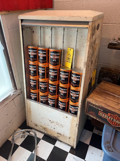 Oil Can Display Cabinet