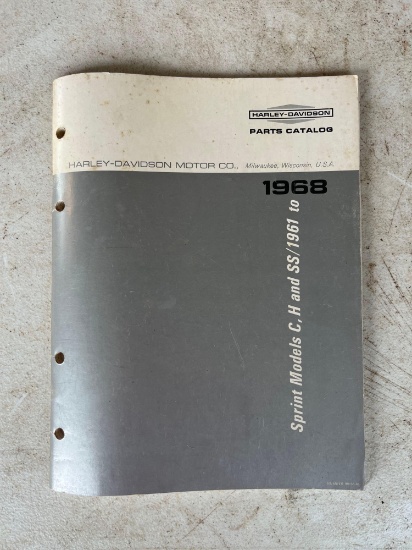 Harley Davidson 1961 to 1968 Sprint Models C,H, and SS Parts Catalog