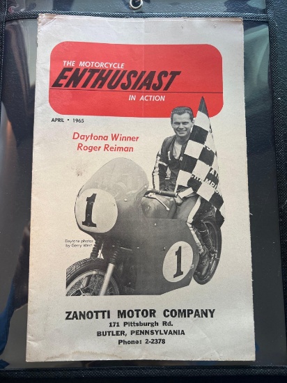 The Motorcycle Enthusiast in Action Magazine April 1965