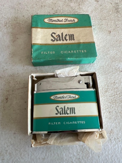 Vintage Salem Cigarettes Lighter with Box