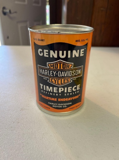 Harley Davidson Wartime Endeavors Oil Can Timepiece
