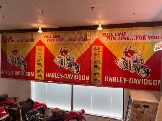 3 Complete Harley Davidson Corrugated Display Paper Rolls