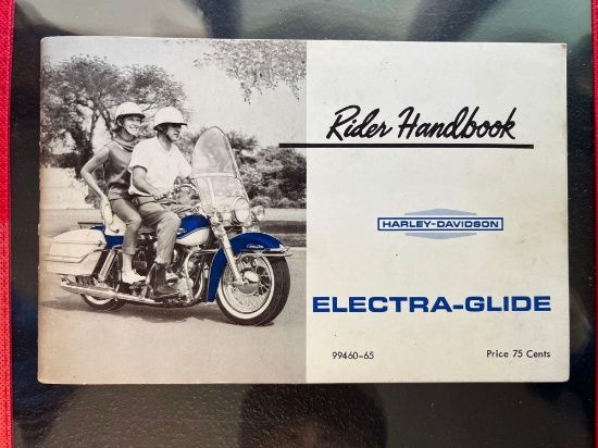 Harley Davidson 1965 Electra-Glide Rider Handbook