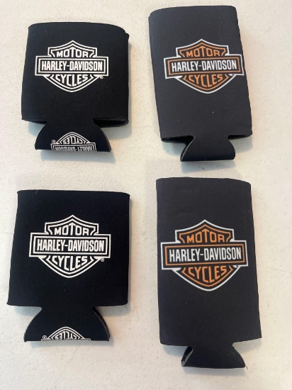 (4) Harley Davidson Drink Coozies