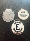 (3) Vintage Watch Fobs - Link Belt Speeder Corporation, Empire Equipment, & Harbison-Walker