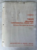 Harley Davidson 1965 Dealers Confidential Price List