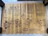 Reproduction Harley Davidson Blueprint