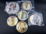 Queen Elizabeth, Princess Dianna Collectible Medals