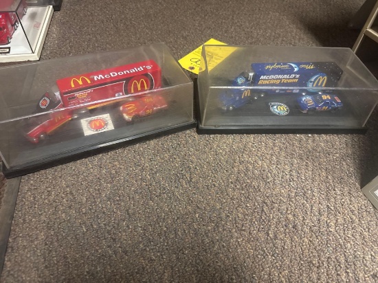 McDonalds tractor trailer in display cases