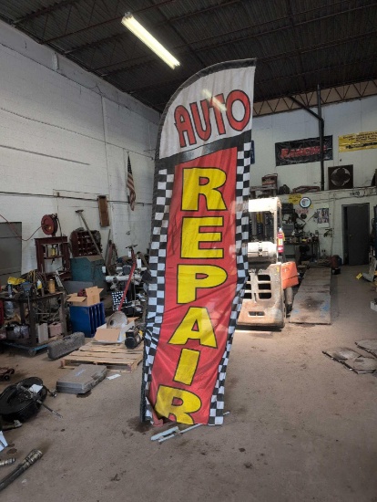 Large Repair banner shop advertising