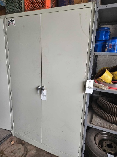 steel two door storage cabinet 48" wide and 72" tall