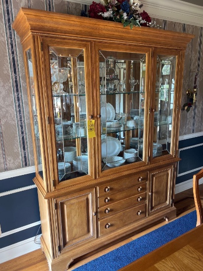 Stanley China Cupboard with Floral Arrangement