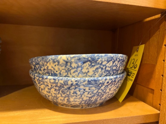 (2) Spongeware Serving Bowls