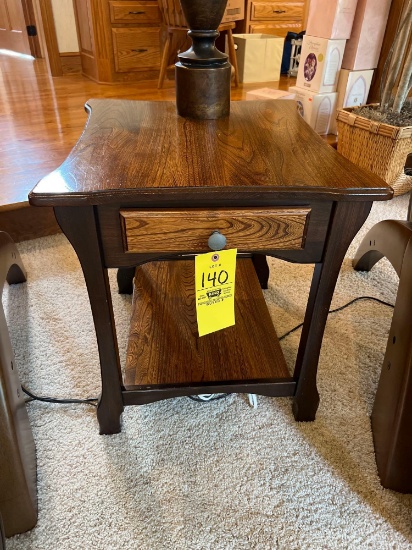 Pair of Solid Wood End Tables