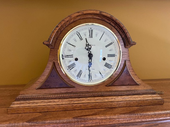 Howard Miller Oak Mantle Clock