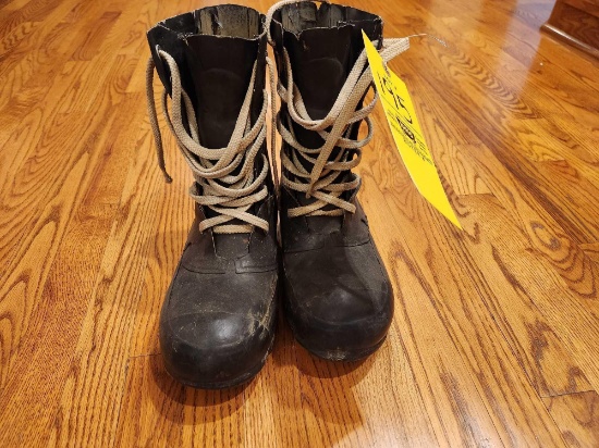Mens Rubber Lace Up Boots