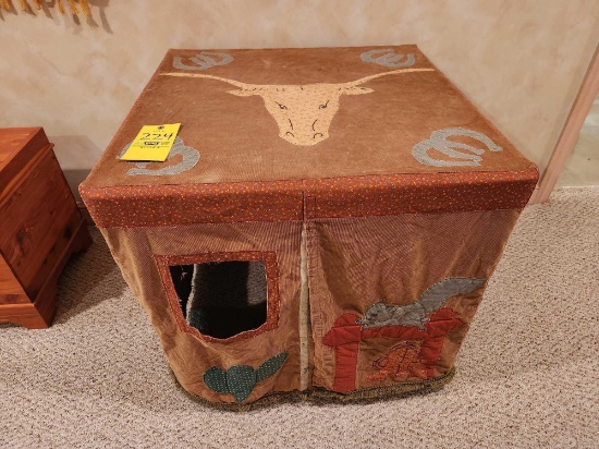 Card Table Tent Handmade Western Theme with Card Table