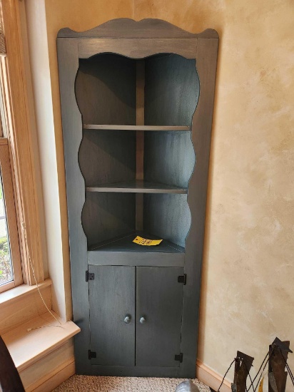 Vintage Painted Corner Cabinet