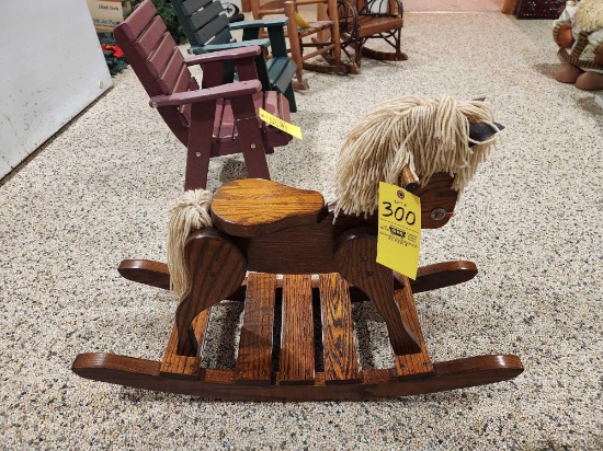 Oak Rocking Horse
