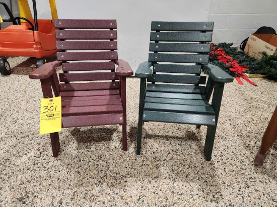 (2) Youth Poly Outdoor Chairs