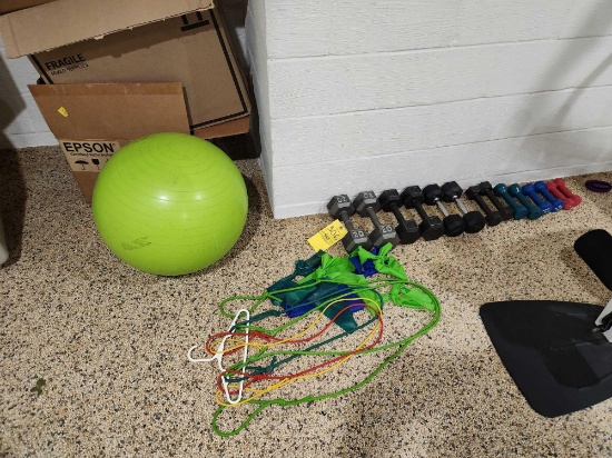 Dumbell Weights, Exercise Bands