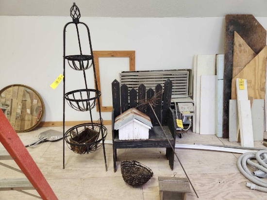 Three Teir Planter, Bench, Bird Houses