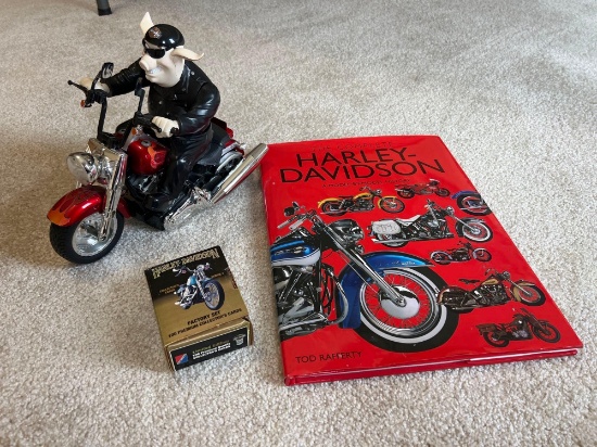 Harley-Davidson Book, Cards, Motorcycle Toy