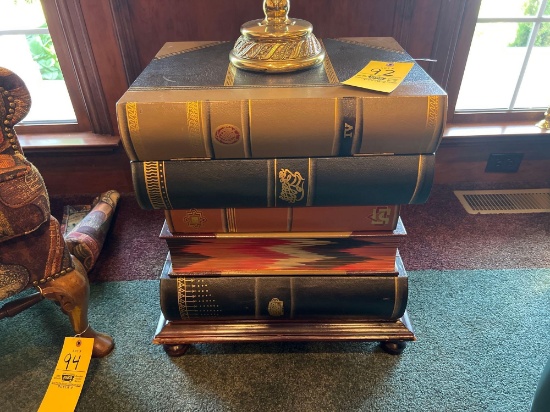 Stacked Books End Table